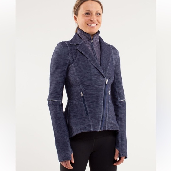 lululemon athletica Jackets & Blazers - lululemon athletica ride on blazer size 6 Women's Dark Blue Blazer